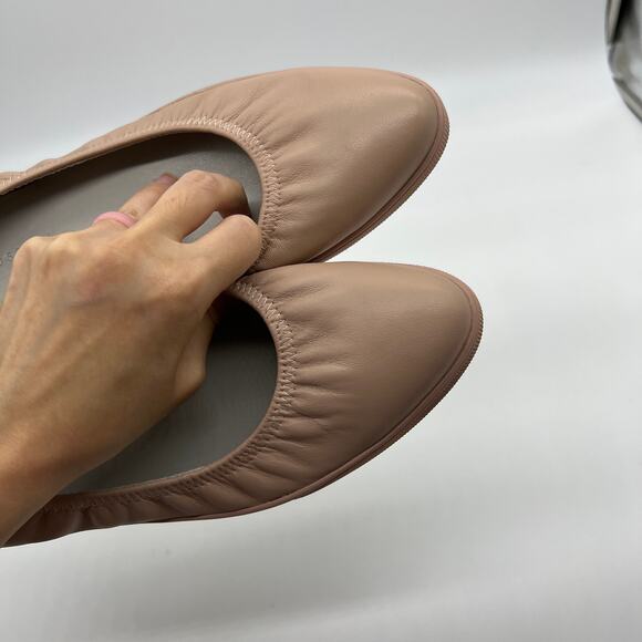 Lori Goldstein Collection Slip On Leather Flat Size 10 M with Elastic Blush - Picture 4 of 10